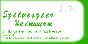 szilveszter weinwurm business card